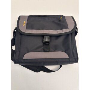 Targus Black Gray Laptop Messenger Bag Adjustable Shoulder Strap 11”x10”x3” EUC